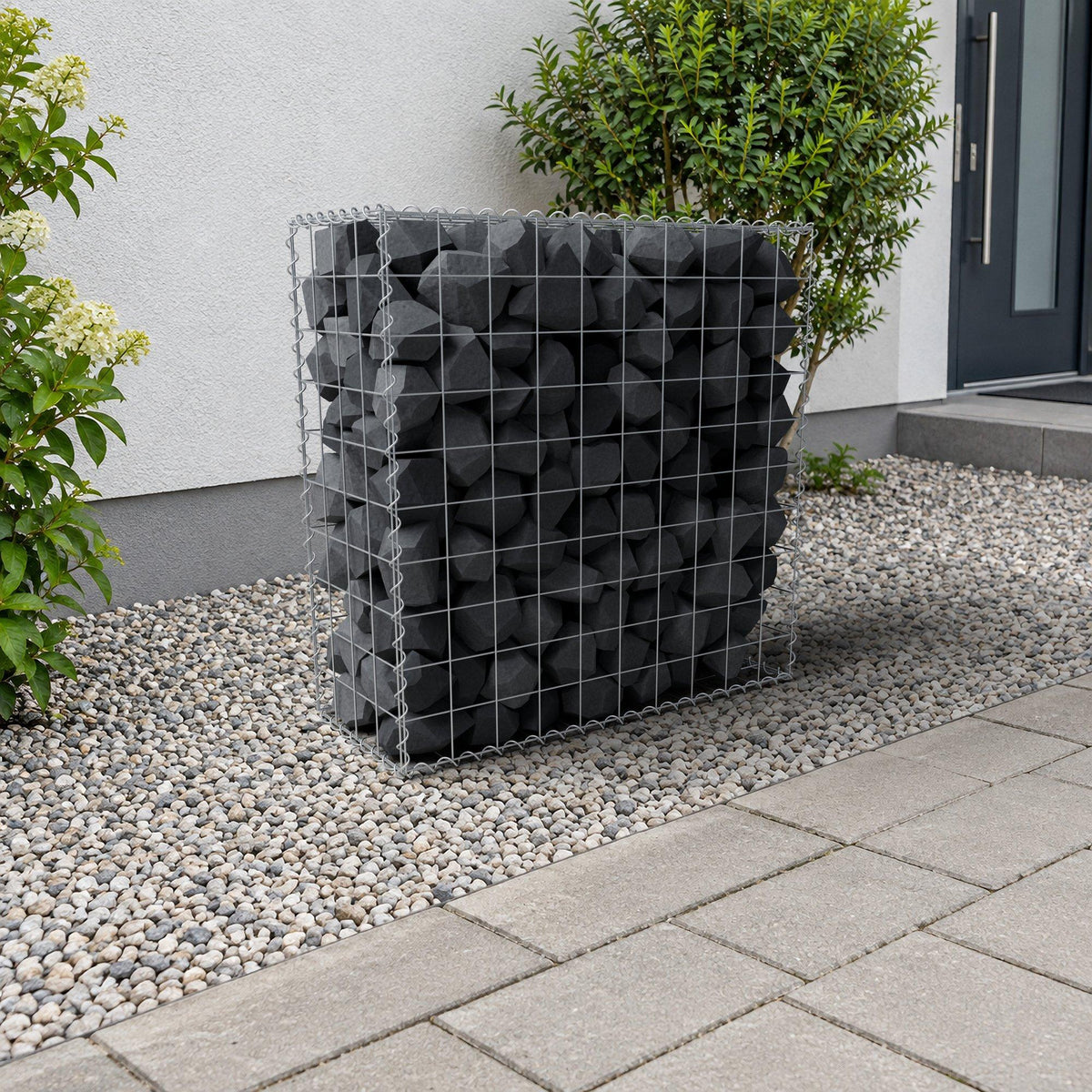 Gabione 100 cm x 100 cm x 40 cm (L x H x T), Maschenweite 10 cm x 10 cm, Spirale