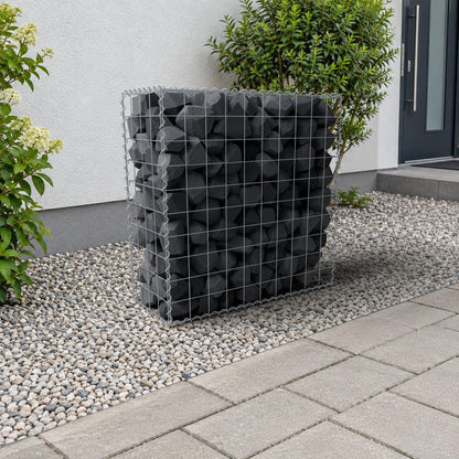 Gabione 100 cm x 100 cm x 40 cm (L x H x T), Maschenweite 10 cm x 10 cm, Spirale