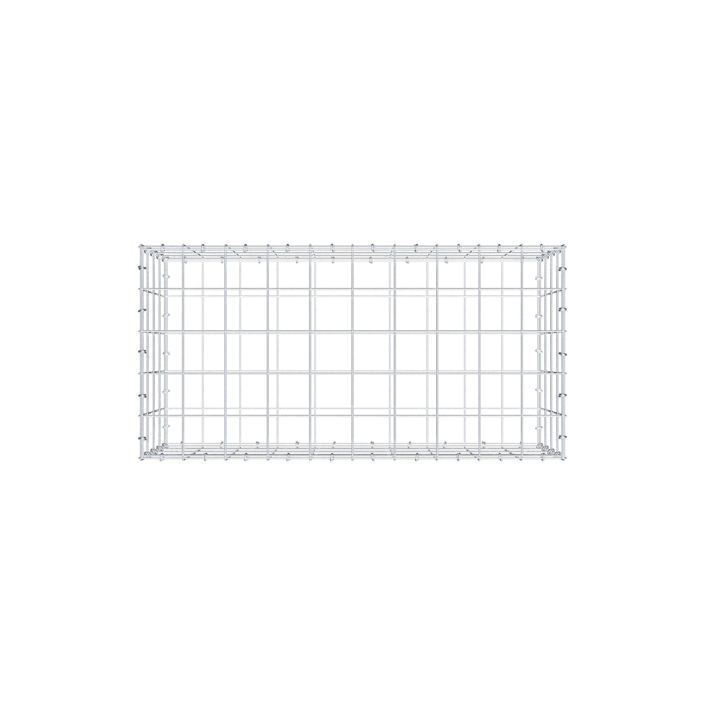 Gabbione 100 cm x 40 cm x 50 cm (L x H x P), maglia 10 cm x 10 cm, anello a C