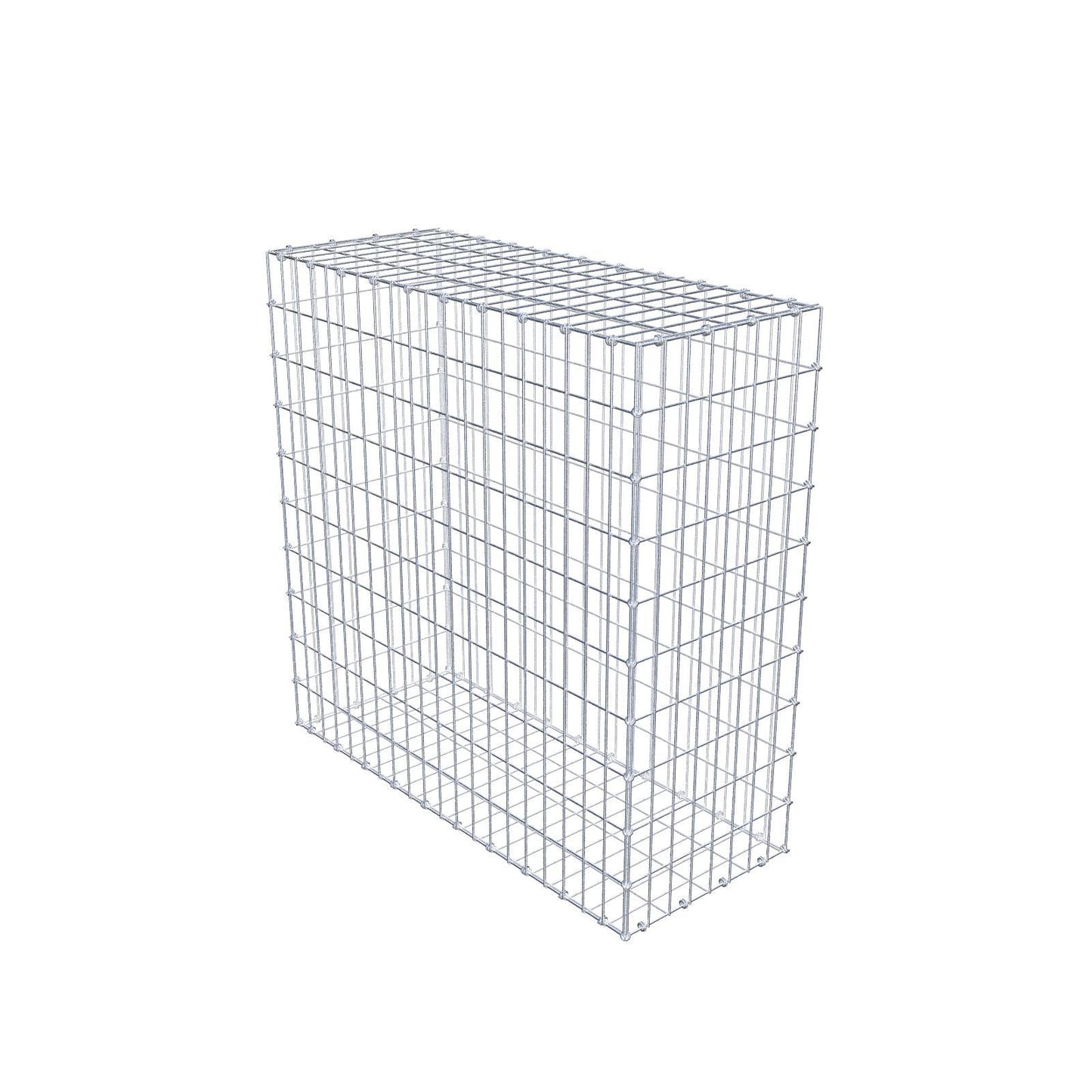 Gabbione 100 cm x 100 cm x 40 cm (L x H x P), maglia 5 x 10 cm, anello a spirale