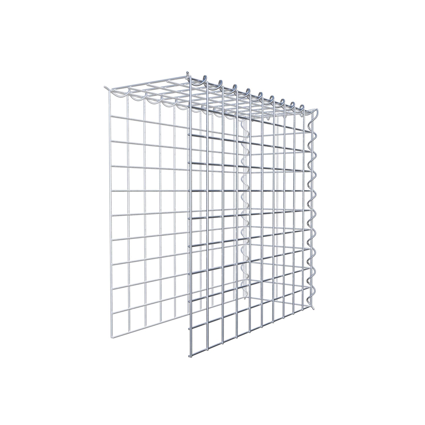 Gabion rapporté type 4 50 cm x 50 cm x 20 cm (L x H x P), mailles 5 cm x 5 cm, spirale