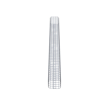 Columna de gaviones, cuadrada 22 cm x 22 cm, 230 cm de altura, MW 5 cm x 5 cm