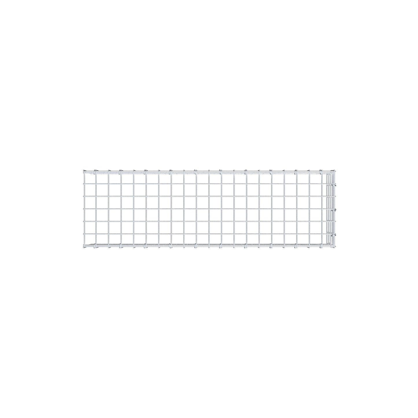 Gabbione fissabile tipo 4 100 cm x 20 cm x 30 cm (L x H x P), maglia 5 cm x 5 cm, anello a C