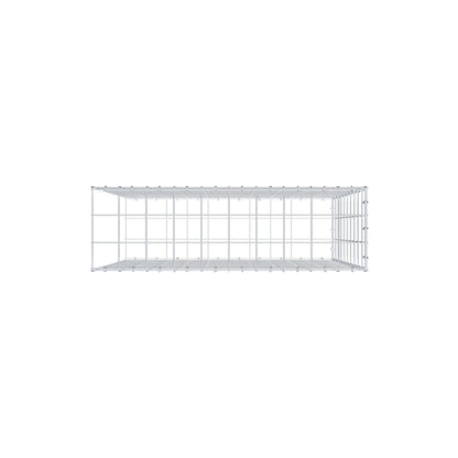 Monteret gabion type 2 100 cm x 100 cm x 30 cm (L x H x D), maskestørrelse 10 cm x 10 cm, C-ring