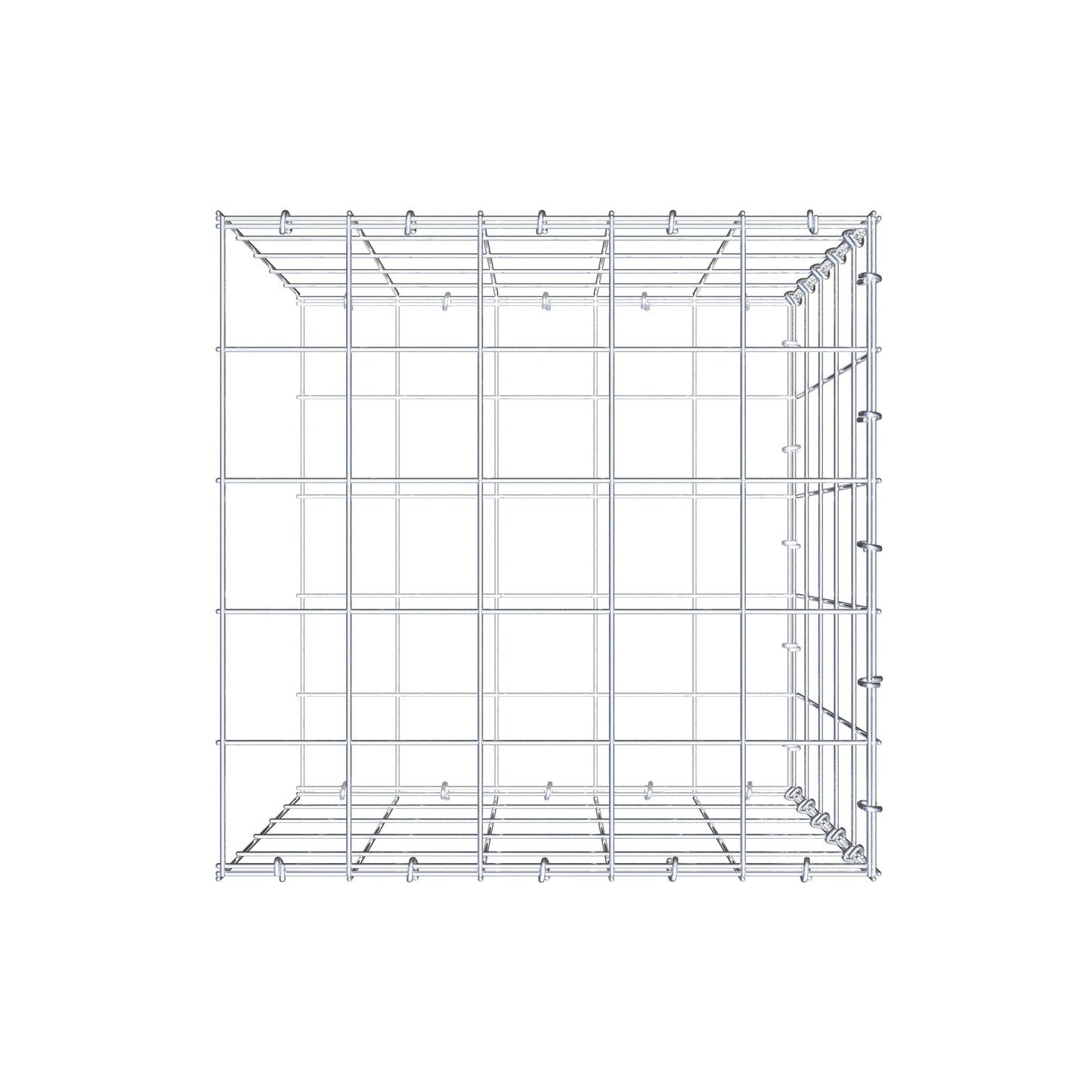 Gabião tipo 2 50 cm x 50 cm x 50 cm (C x A x P), malhagem 10 cm x 10 cm, anel C