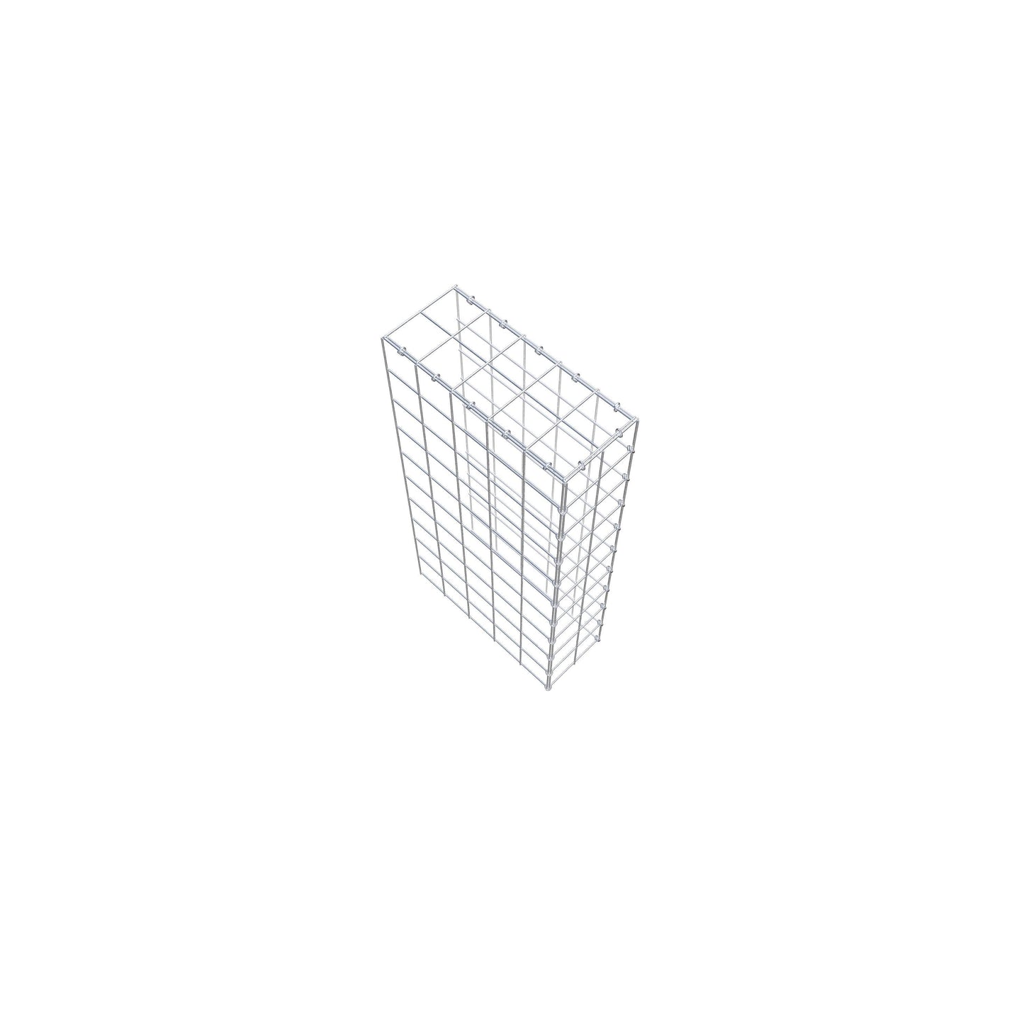 Gabbione aggiuntivo tipo 4 100 cm x 50 cm x 20 cm (L x H x P), maglia 10 cm x 10 cm, anello a C