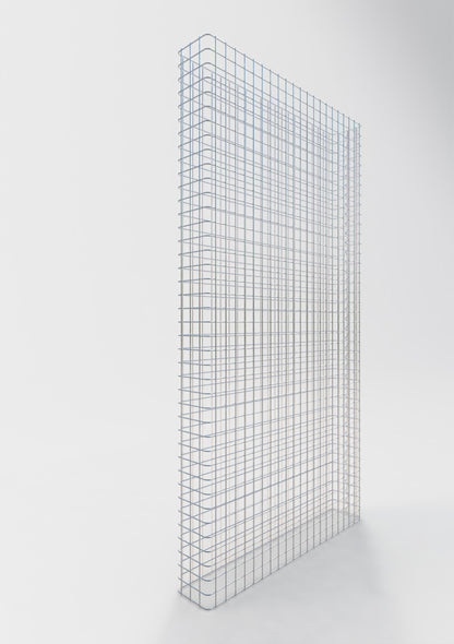 Gabionstängsel längd 107 cm, höjd 200 cm, djup 17 cm, maskstorlek 5 x 5 cm