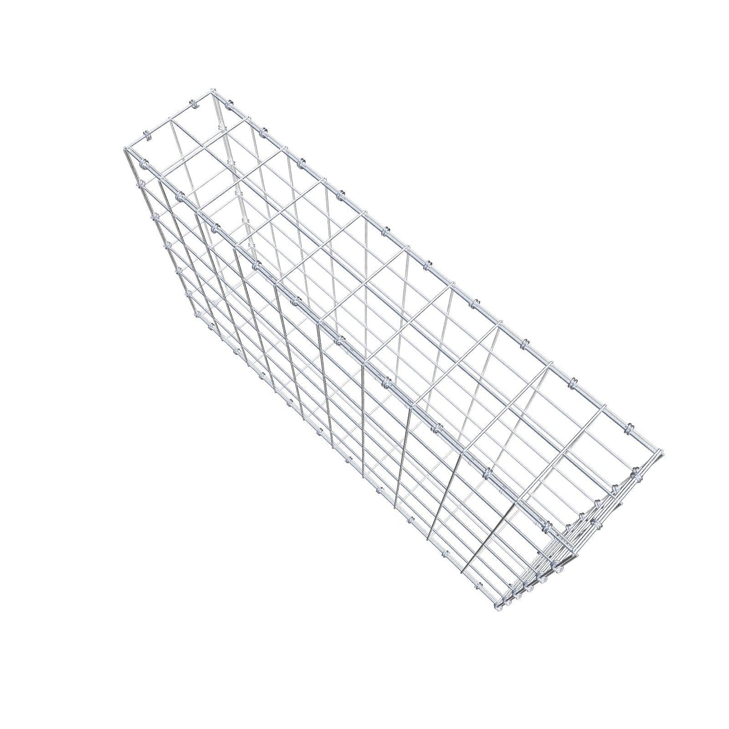 Gabbione 100 cm x 60 cm x 20 cm (L x H x P), maglia 10 x 10 cm, anello a spirale