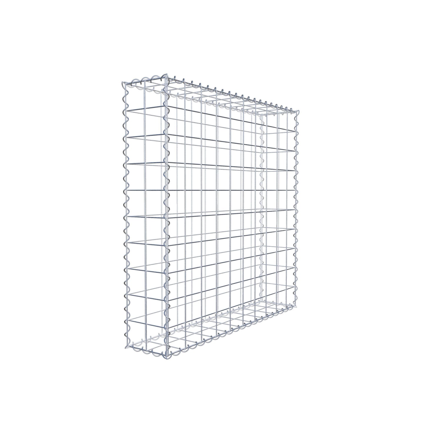 Gabbione 100 cm x 100 cm x 20 cm (L x H x P), maglia 10 cm x 10 cm, spirale