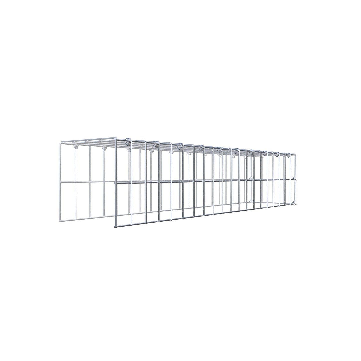 Gabião tipo 4 100 cm x 20 cm x 20 cm (C x A x P), malhagem 5 cm x 10 cm, anel C
