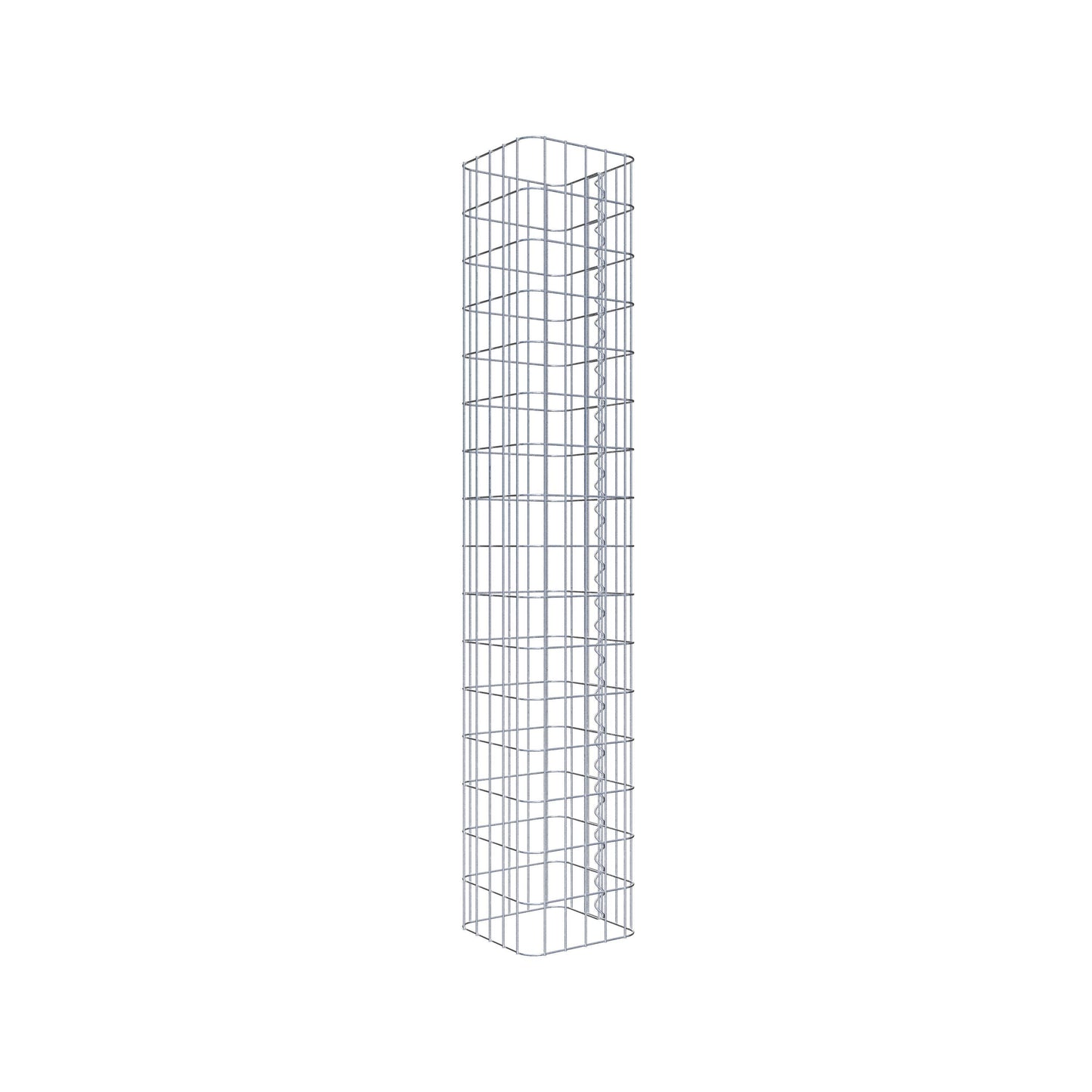 Colonna di gabbioni angolare 27 cm x 27 cm, altezza 160 cm, MW 5 cm x 10 cm