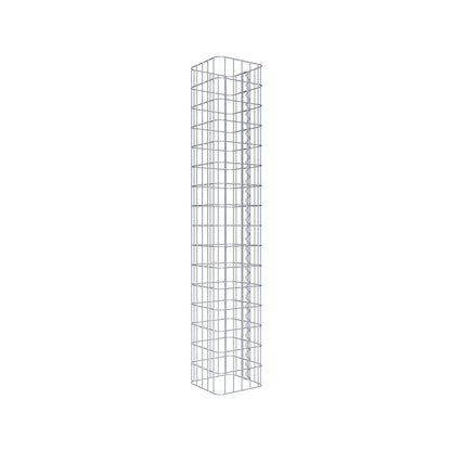Colonna di gabbioni angolare 27 cm x 27 cm, altezza 160 cm, MW 5 cm x 10 cm