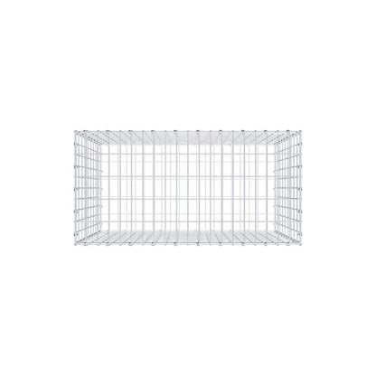 Gabion 100 cm x 90 cm x 50 cm (L x H x P), mailles 5 x 10 cm, anneau en spirale