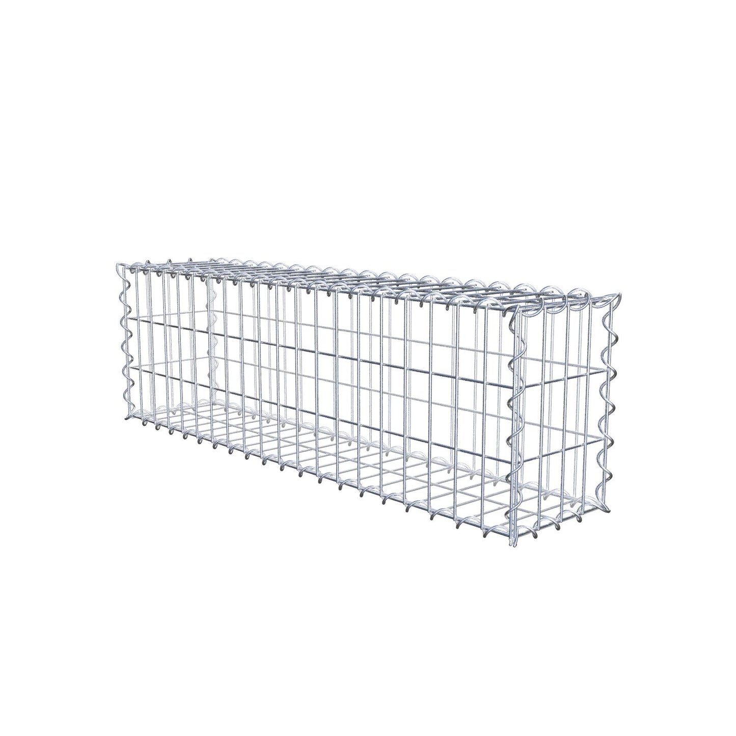 2er Set Gabionen 100 cm x 30 cm x 20 cm (L x H x T), Maschenweite 5 x 10 cm, Spirale