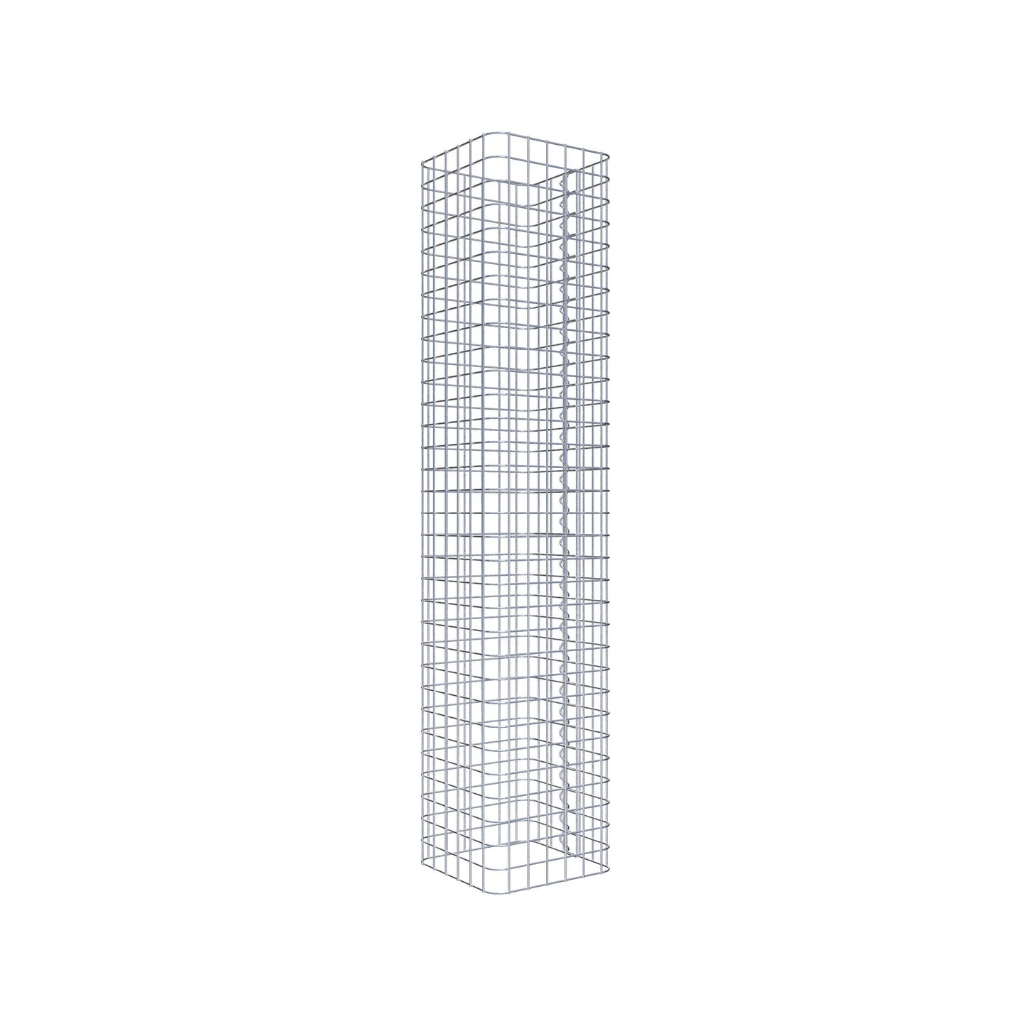 Coluna de gabião quadrada 32 cm x 32 cm, altura 160 cm, PM 5 cm x 5 cm