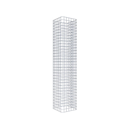 Coluna de gabião quadrada 32 cm x 32 cm, altura 160 cm, PM 5 cm x 5 cm