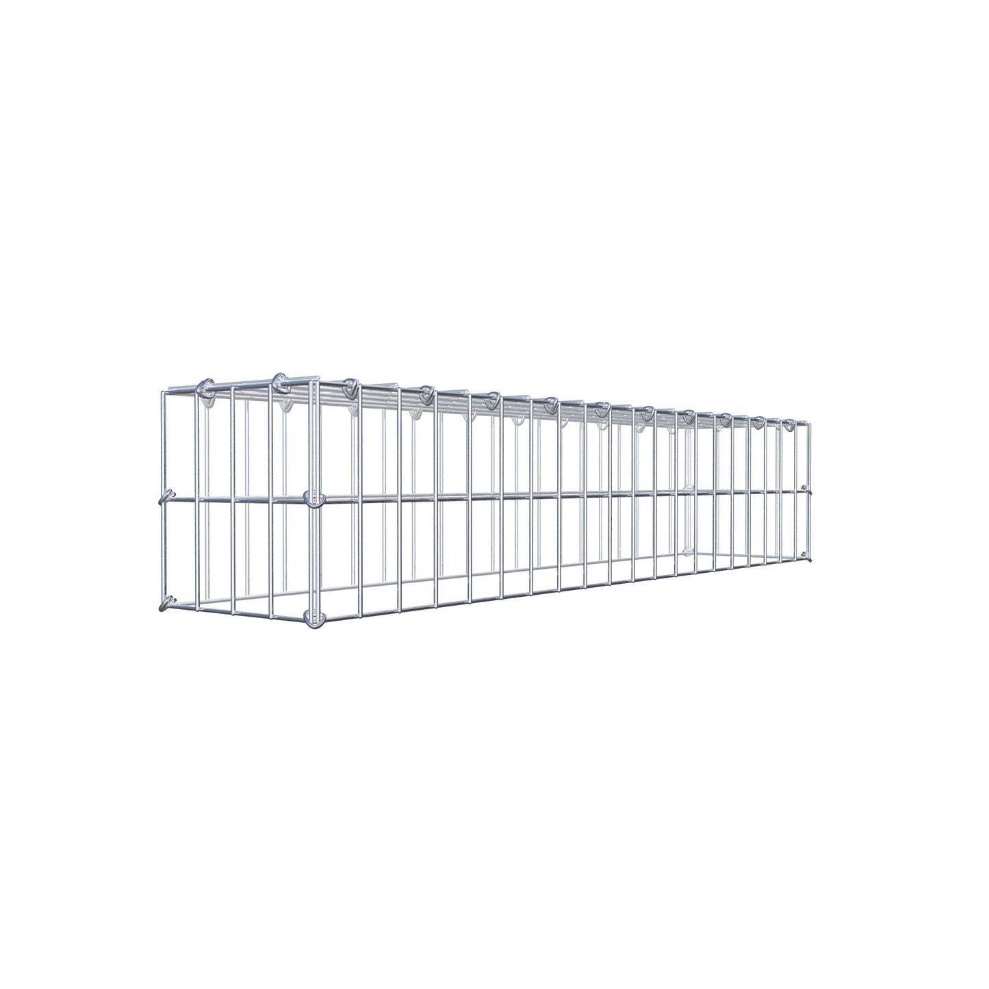 Monteret gabion type 3 100 cm x 20 cm x 20 cm (L x H x D), maskestørrelse 5 cm x 10 cm, C-ring
