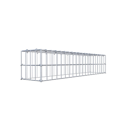 Monteret gabion type 3 100 cm x 20 cm x 20 cm (L x H x D), maskestørrelse 5 cm x 10 cm, C-ring