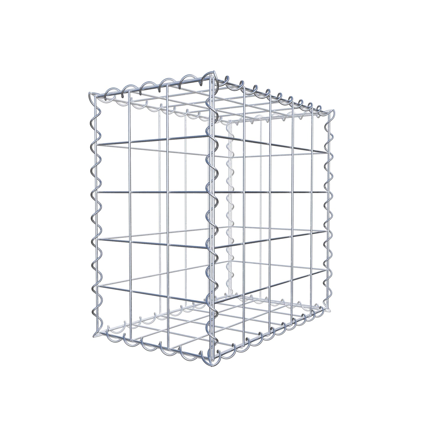 Gavión 50 cm x 50 cm x 30 cm (largo x alto x fondo), malla 10 cm x 10 cm, en espiral