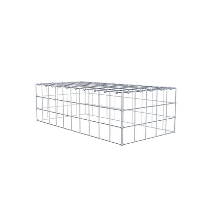 Monteret gabion type 3 100 cm x 30 cm x 50 cm (L x H x D), maskestørrelse 10 cm x 10 cm, C-ring