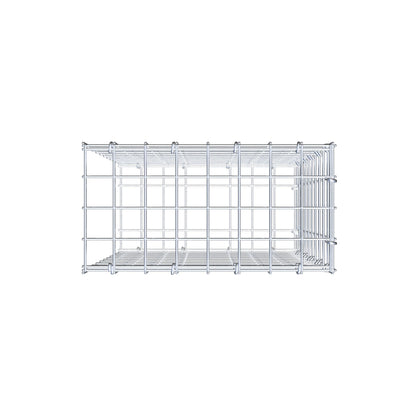 Monteret gabion type 2 50 cm x 40 cm x 20 cm (L x H x D), maskestørrelse 5 cm x 5 cm, C-ring