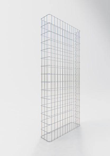 Clôture en gabion Longueur 67 cm, hauteur 180 cm, profondeur 17 cm, mailles 5 x 10 cm