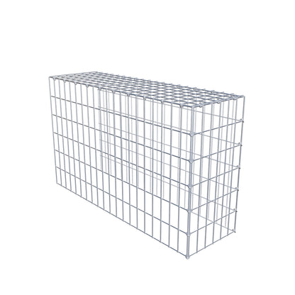 Monteret gabion type 4 100 cm x 60 cm x 30 cm (L x H x D), maskestørrelse 5 cm x 10 cm, C-ring