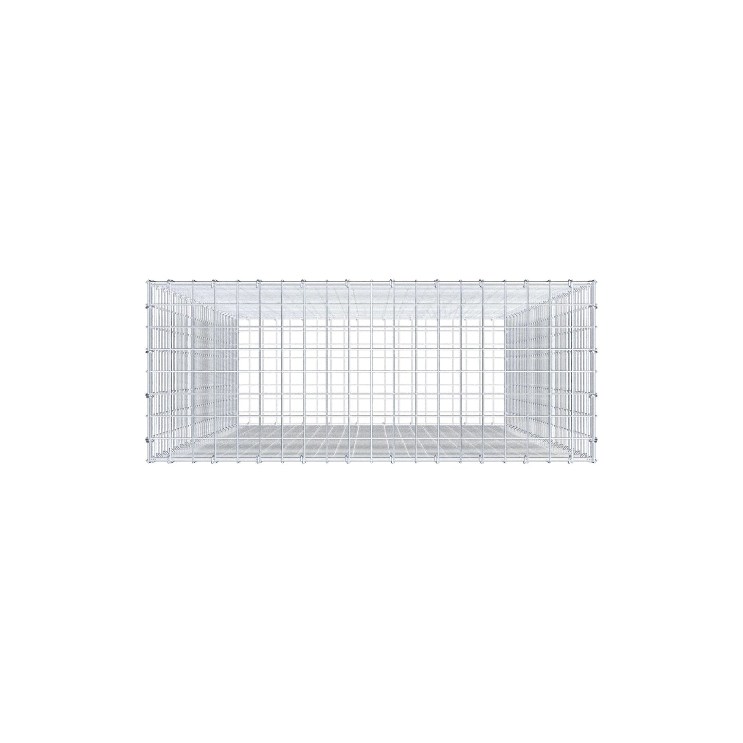 Gabion 200 cm x 100 cm x 40 cm (L x H x D), mesh size 5 cm x 5 cm, C-ring