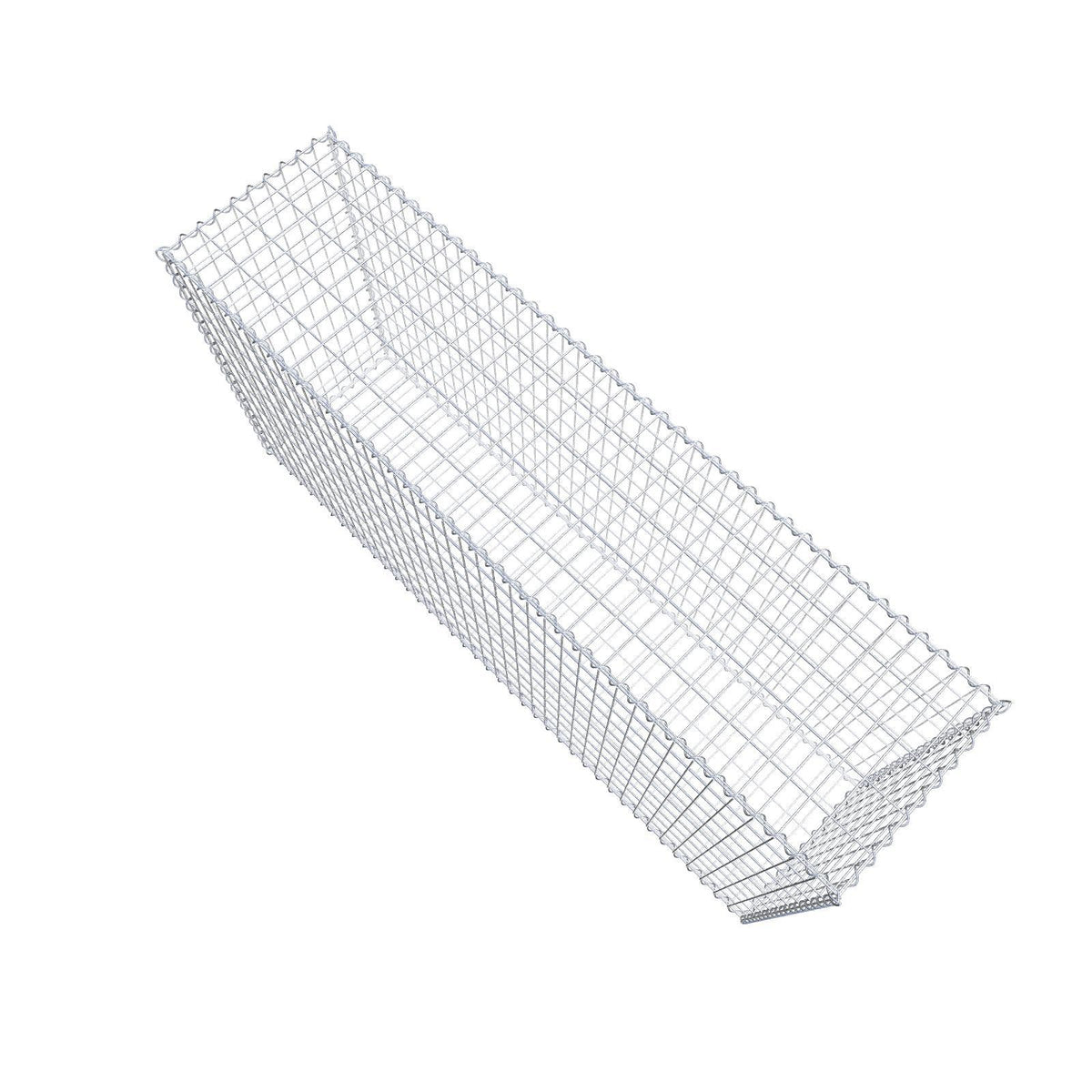 Gabion 200 cm x 100 cm x 50 cm (L x H x D), maskestørrelse 5 cm x 10 cm, spiral