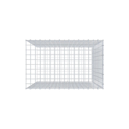 Monteret gabion type 2 100 cm x 80 cm x 50 cm (L x H x D), maskestørrelse 5 cm x 5 cm, C-ring