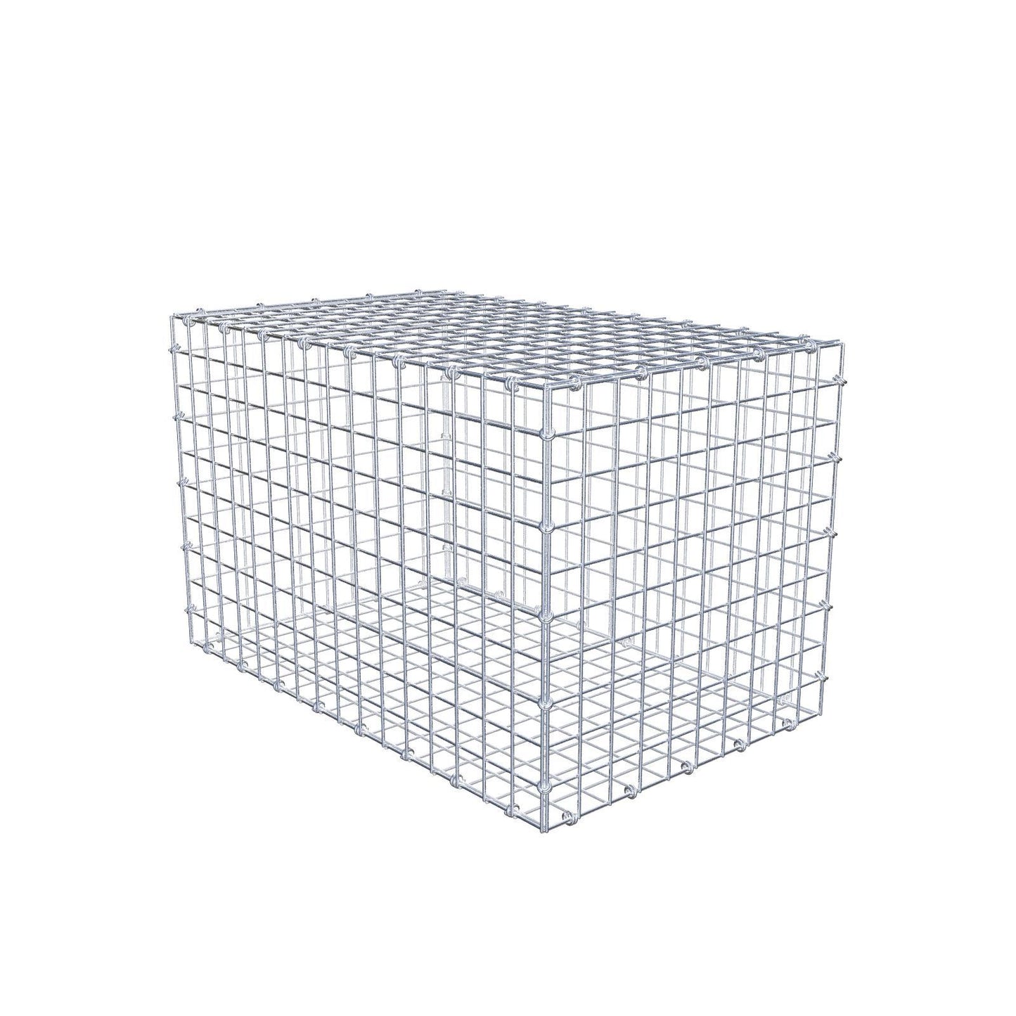 Gabion 80 cm x 50 cm x 50 cm (L x H x D), maskstorlek 5 x 5 cm, spiralring