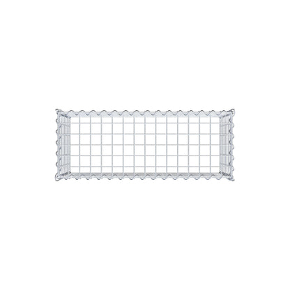 Gabbione aggiuntivo tipo 3 80 cm x 40 cm x 30 cm (L x H x P), dimensione maglia 5 cm x 5 cm, a spirale