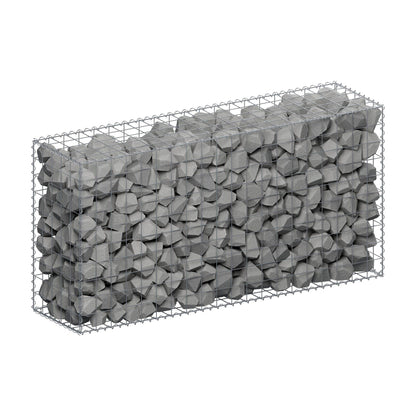 Gabione 200 cm x 100 cm x 50 cm (L x H x T), Maschenweite 10 cm x 10 cm, Spirale