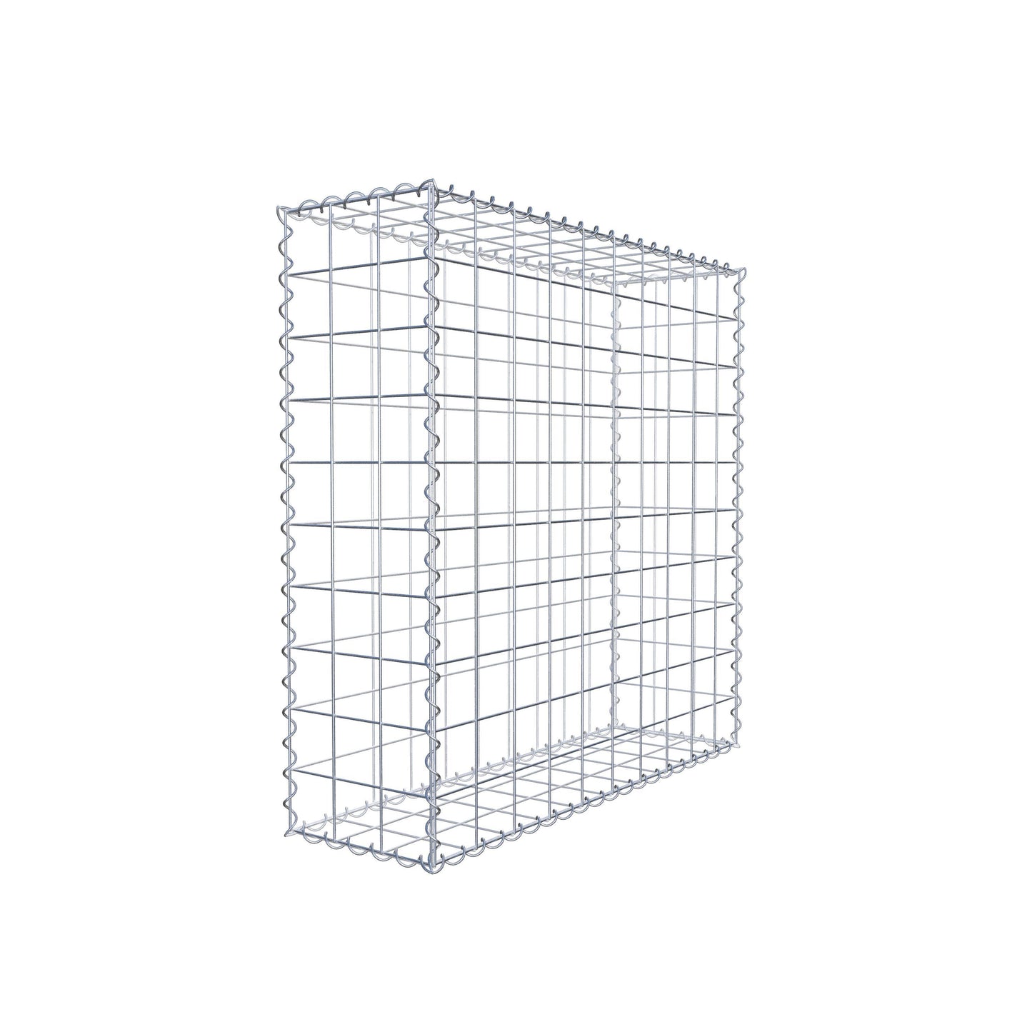 Gabione 100 cm x 100 cm x 30 cm (L x H x T), Maschenweite 10 cm x 10 cm, Spirale