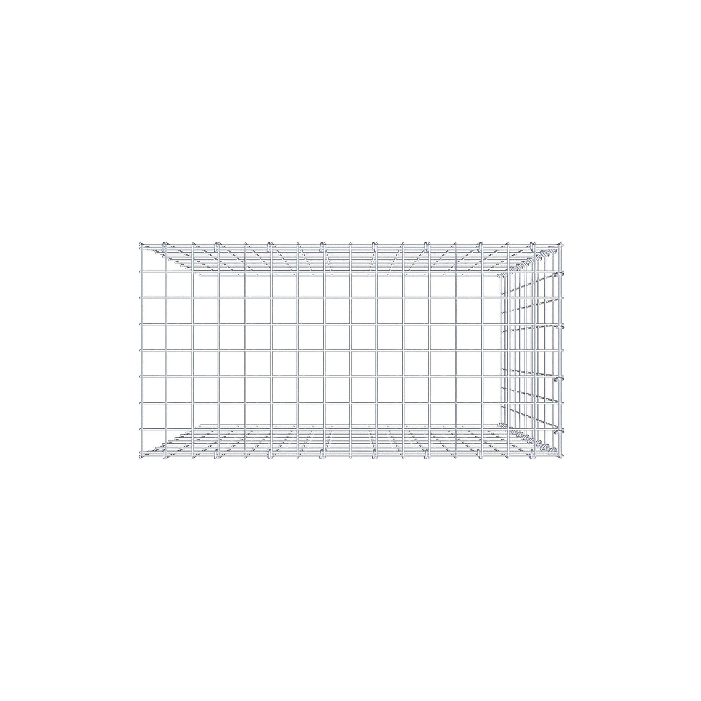 Gabbione aggiuntivo tipo 4 100 cm x 80 cm x 40 cm (L x H x P), maglia 5 cm x 10 cm, anello a C
