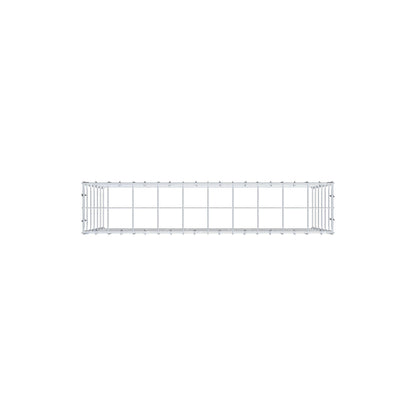 Typ 3 påbyggnadsgabion 100 cm x 60 cm x 20 cm (L x H x D), maskstorlek 10 cm x 10 cm, C-ring