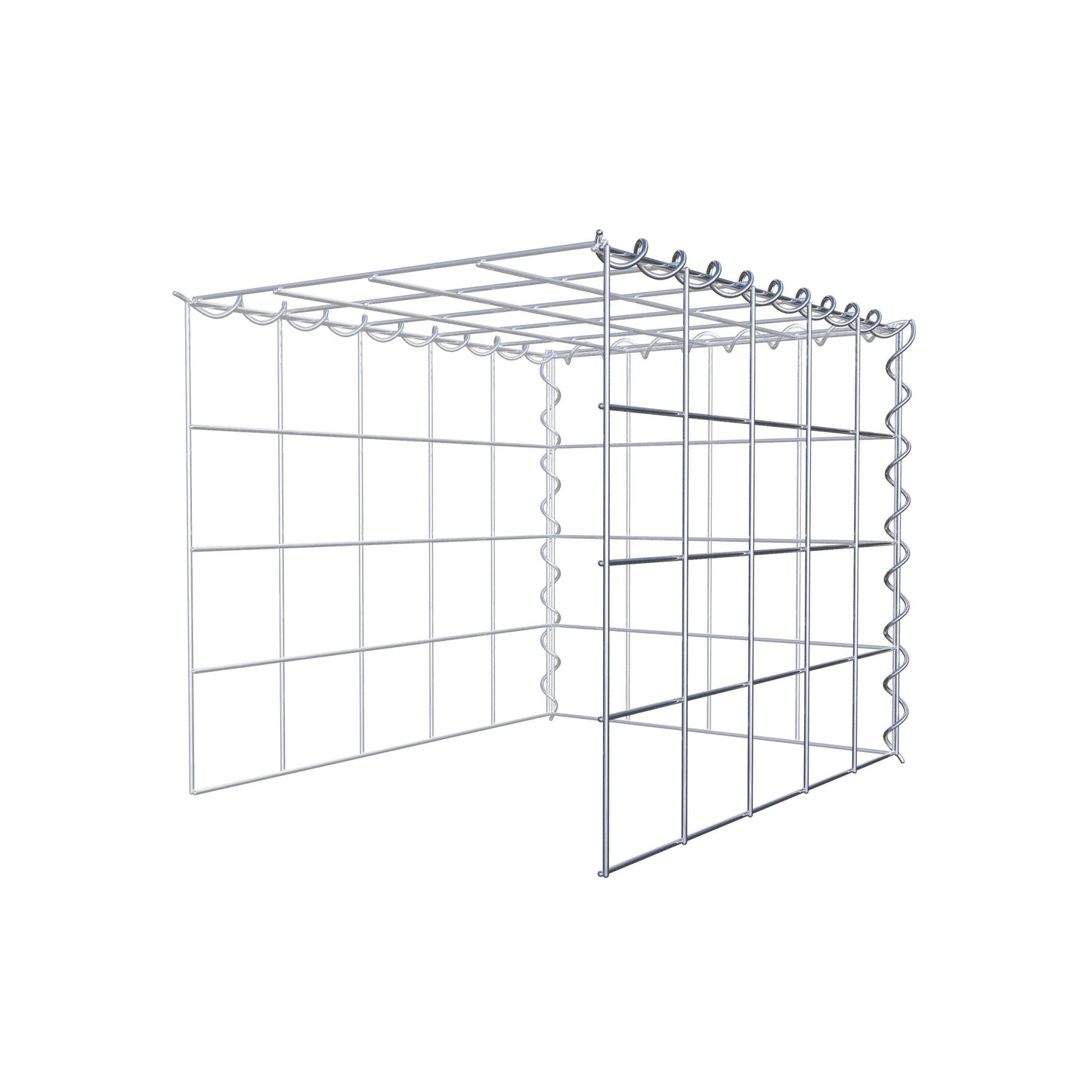 Gabbione aggiuntivo tipo 4 50 cm x 40 cm x 40 cm (L x H x P), dimensione maglia 10 cm x 10 cm, a spirale