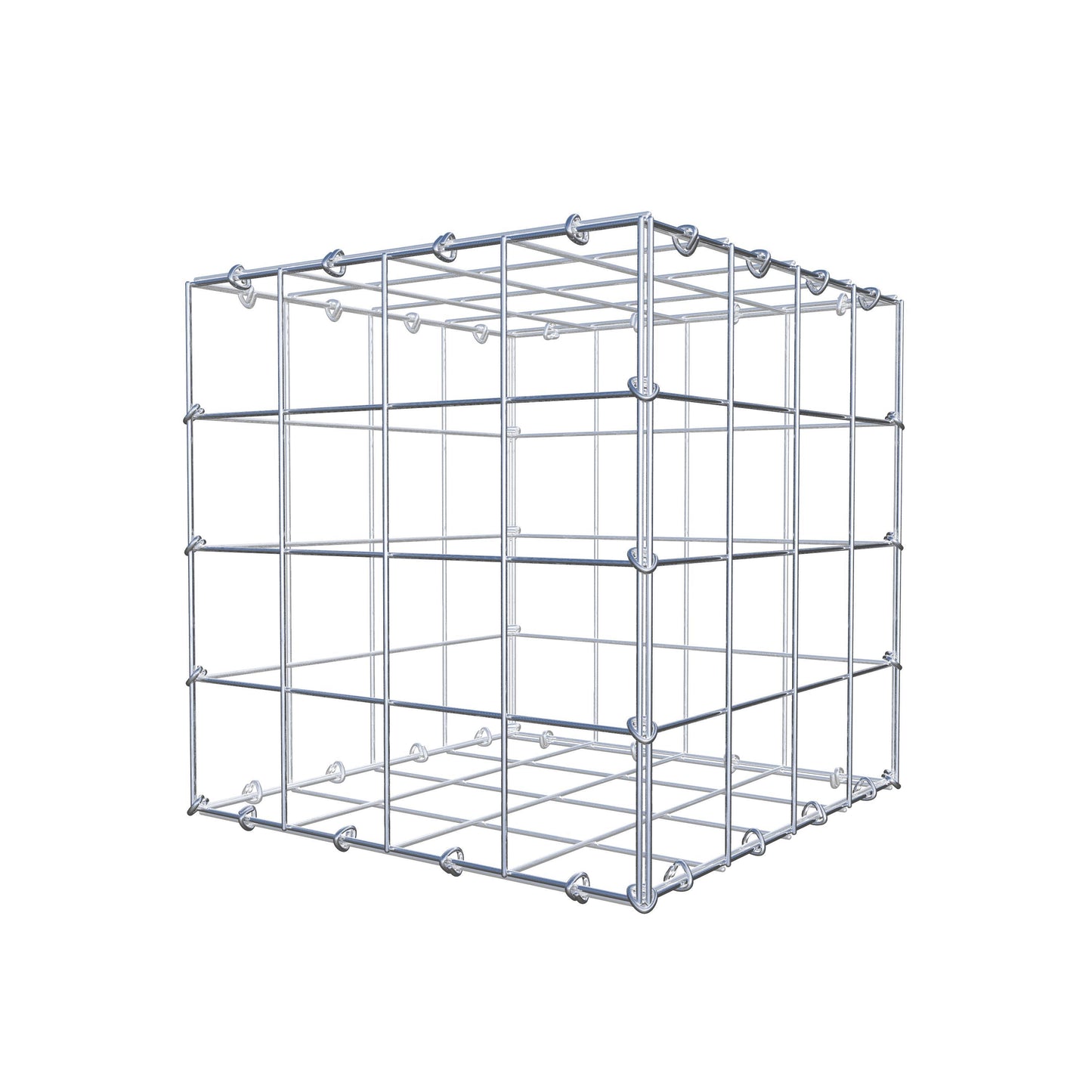 Gabbione 40 cm x 40 cm x 40 cm (L x H x P), maglia 10 cm x 10 cm, anello a C