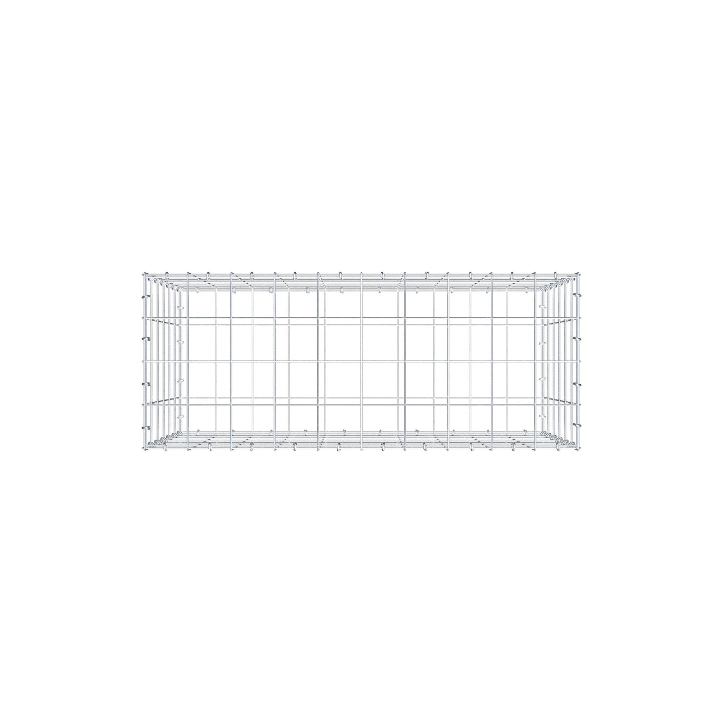 Gabion 100 cm x 60 cm x 40 cm (L x H x P), mailles 10 cm x 10 cm, anneau en C