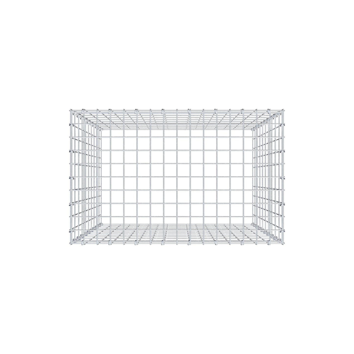 Anbaugabione Typ 3 100 cm x 80 cm x 50 cm (L x H x T), Maschenweite 5 cm x 10 cm, C-Ring