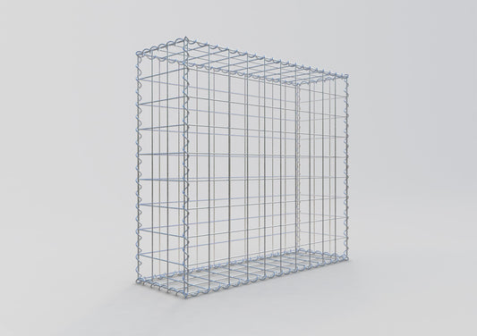 Gabião 100 cm x 90 cm x 30 cm (C x A x P), malhagem 10 cm x 10 cm, espiral