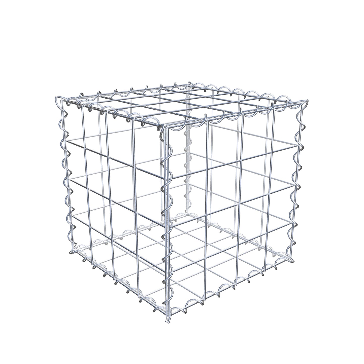 Gabbione 40 cm x 40 cm x 40 cm (L x H x P), maglia 10 cm x 10 cm, spirale