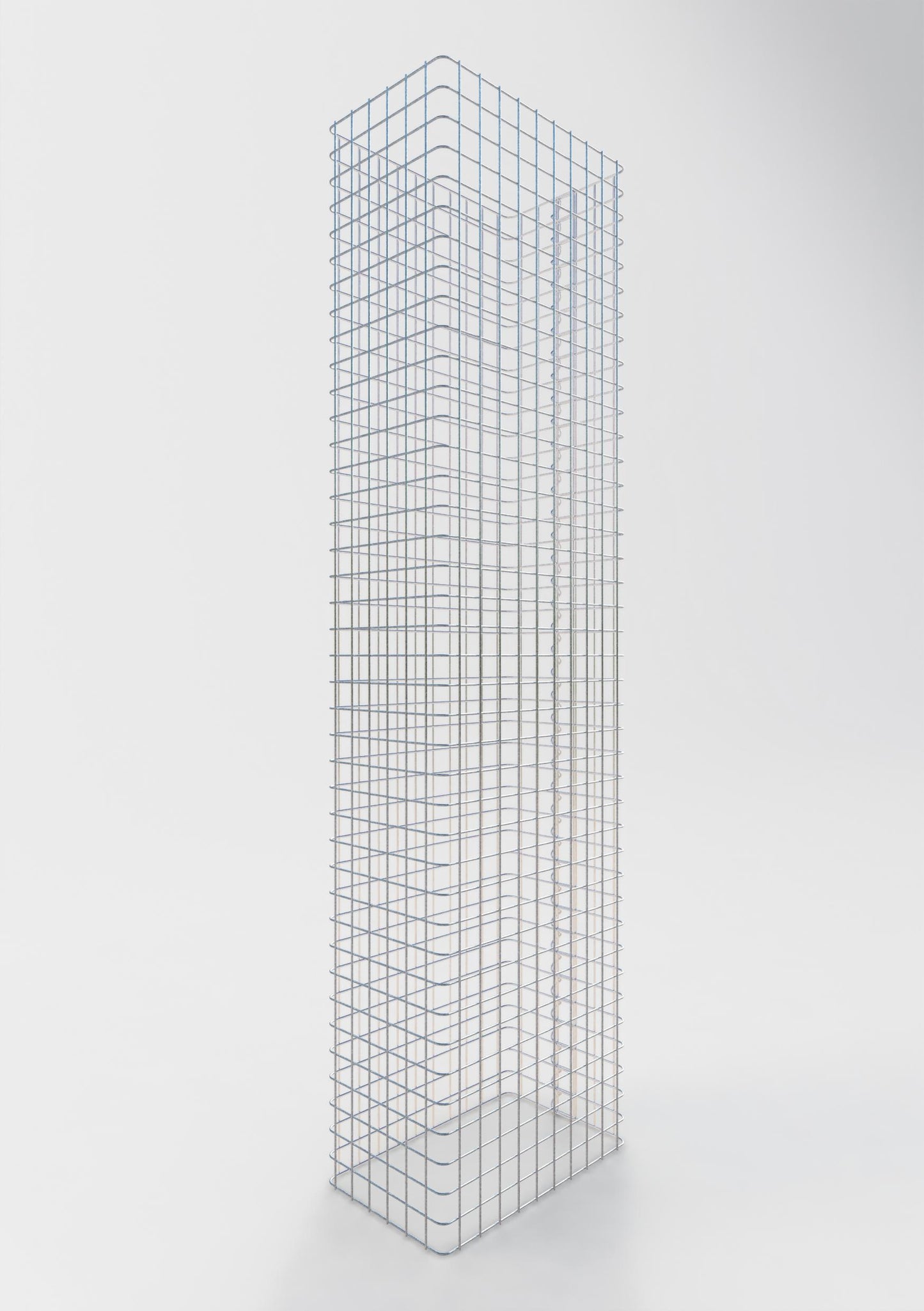 Comprimento da cerca de gabião 52 cm, altura 200 cm, profundidade 32 cm, tamanho da malha 5 x 5 cm
