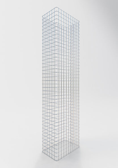 Comprimento da cerca de gabião 52 cm, altura 200 cm, profundidade 32 cm, tamanho da malha 5 x 5 cm
