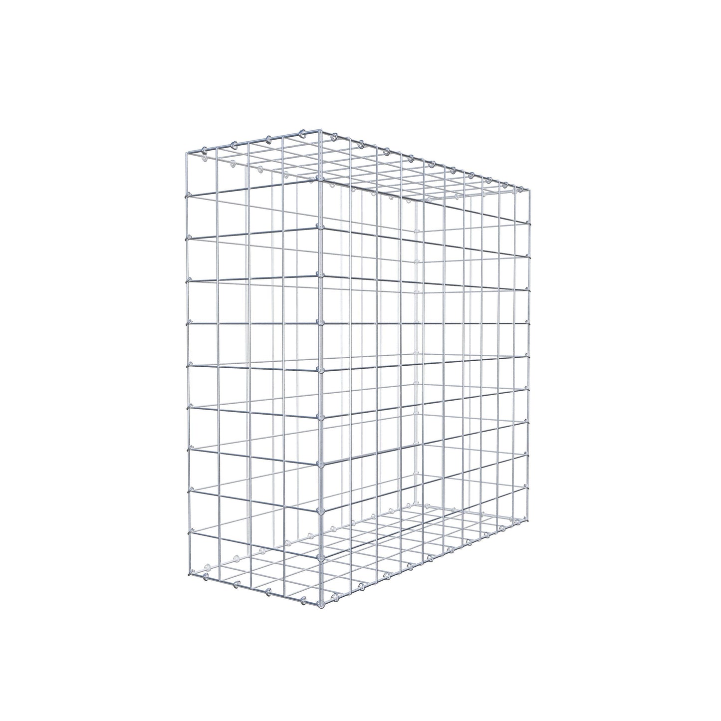 Gabione 100 cm x 100 cm x 40 cm (L x H x T), Maschenweite 10 cm x 10 cm, C-Ring