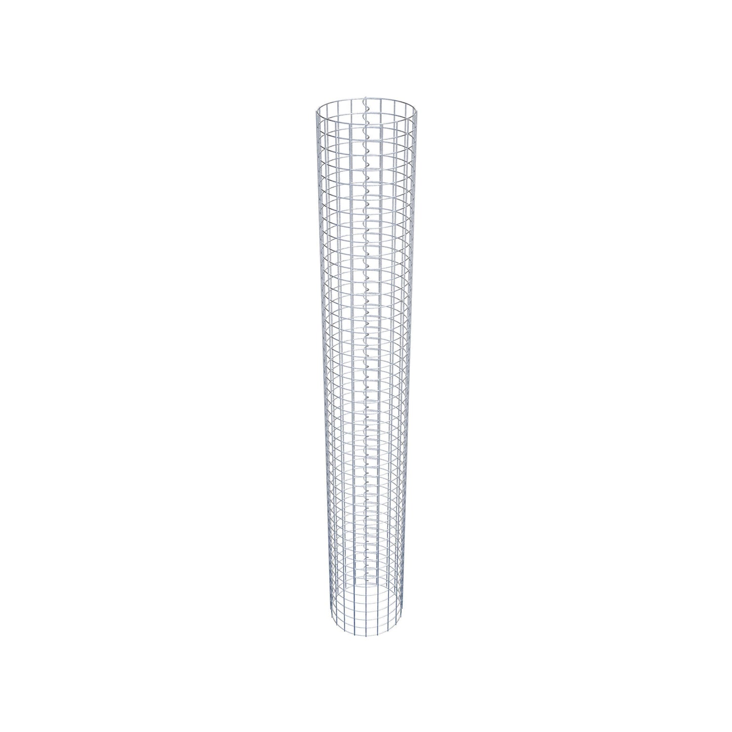 Colonna gabbionata rotonda 32 cm di diametro, 230 cm di altezza, maglia 5 cm x 5 cm