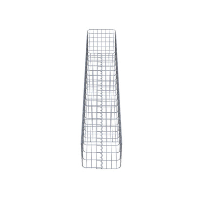Gabionpelare, kantig 37 cm x 37 cm, 200 cm hög, MW 5 cm x 10 cm