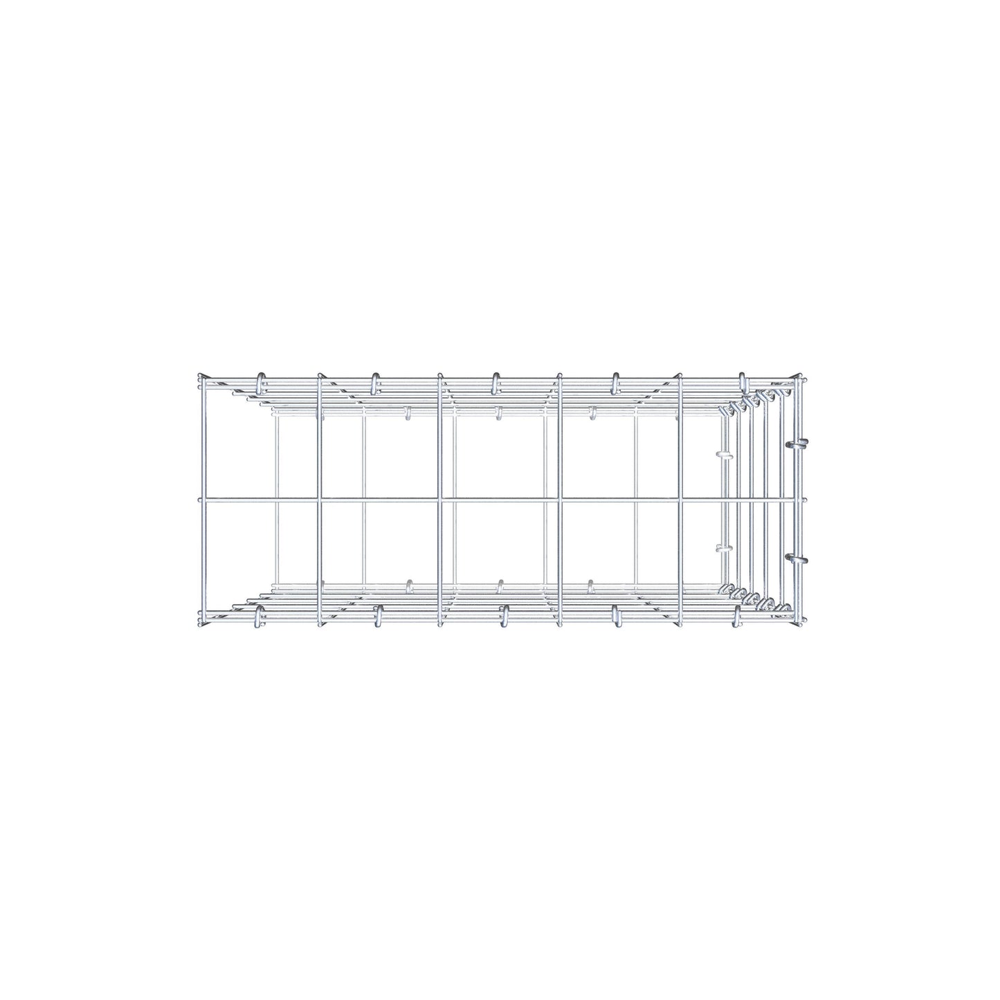 Fourche rapportée type 2 50 cm x 50 cm x 20 cm (L x H x P), mailles 10 cm x 10 cm, anneau C