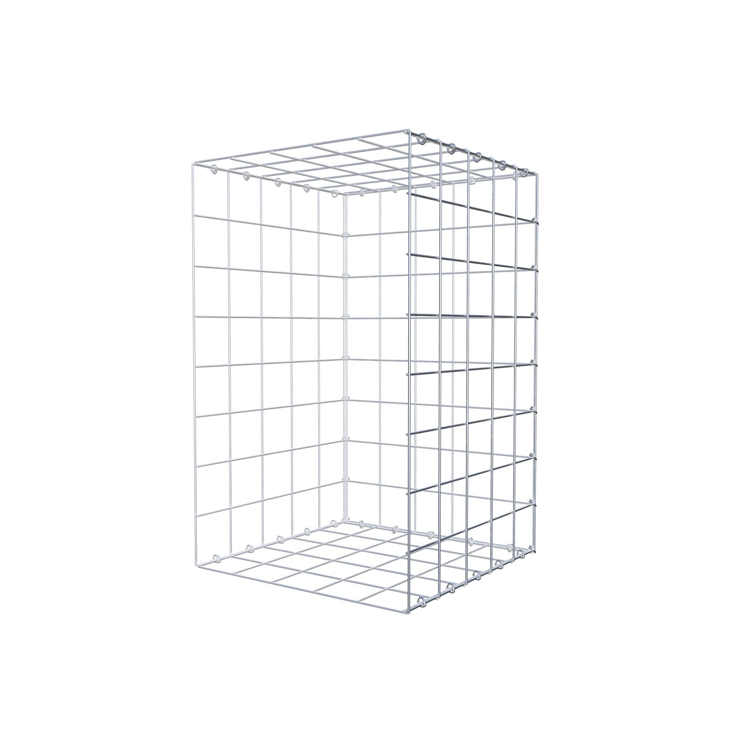 Gabião tipo 2 80 cm x 50 cm x 50 cm (C x A x P), malhagem 10 cm x 10 cm, anel C