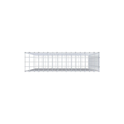 Monteret gabion type 2 100 cm x 80 cm x 20 cm (L x H x D), maskestørrelse 5 cm x 5 cm, C-ring